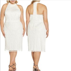 Adrianna Papell Beaded T-back cocktail sheath dress